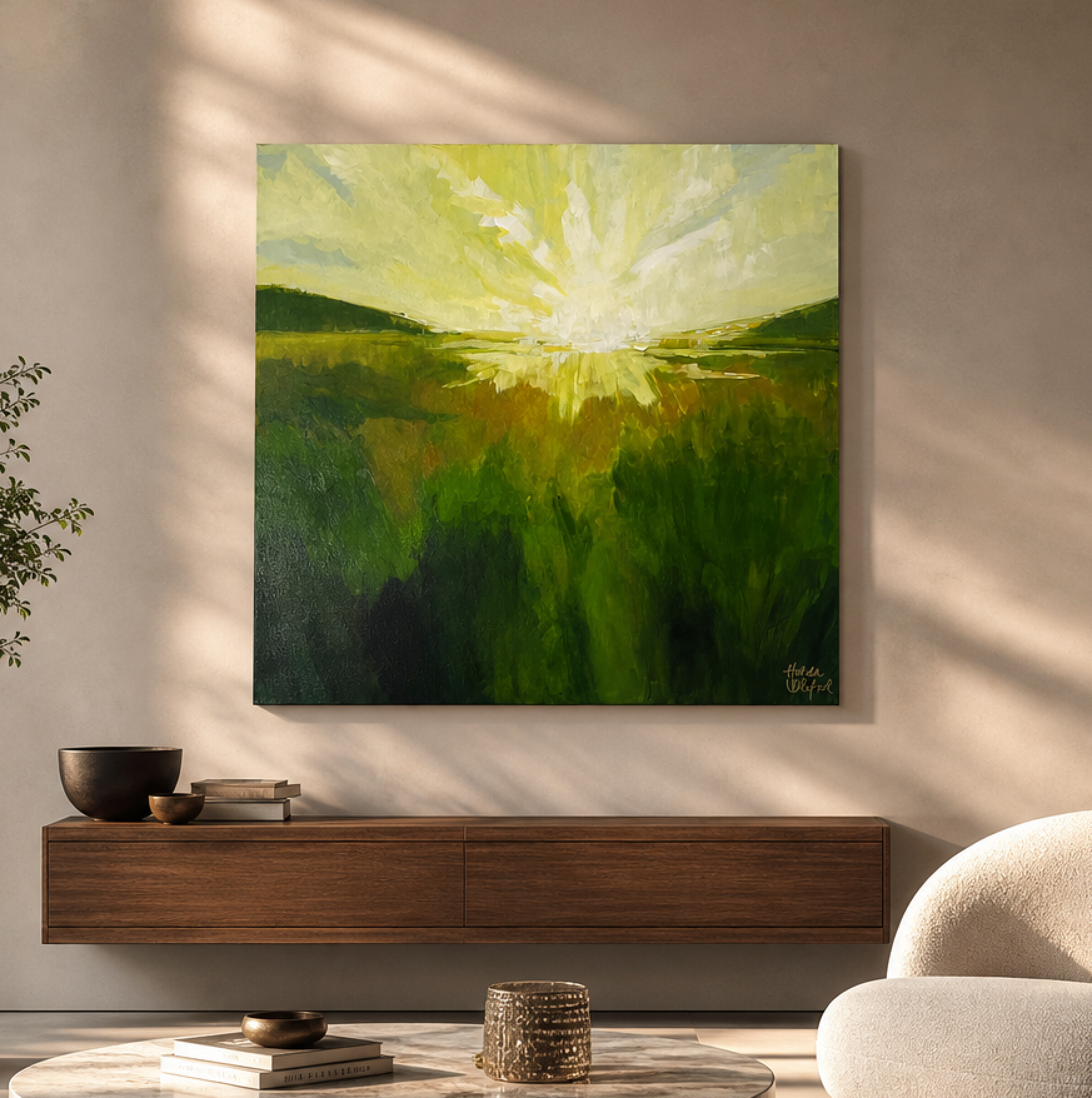 Sólarupprás 60x60 cm